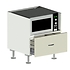 1 Drawer and Microwave Underbench Open