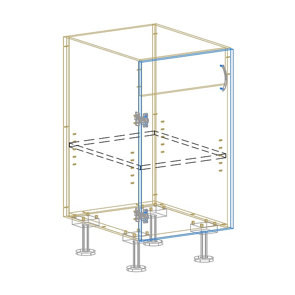 1 Door Sink Base Cabinet AutoCad
