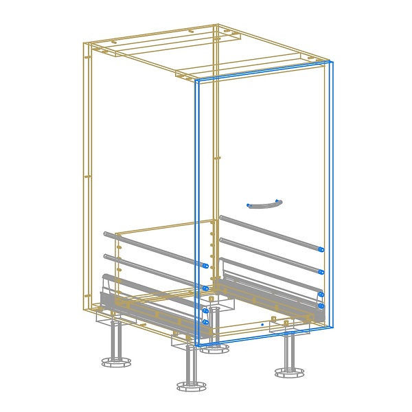 1 Drawer Base Cabinet AutoCad