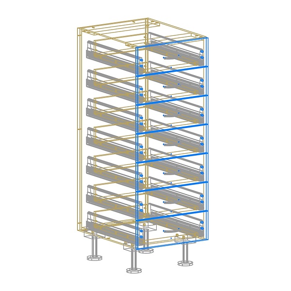 7 Drawer Base Cabinet  AutoCad Drawing