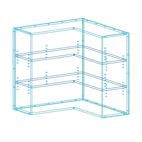 Open Upper Corner AutoCad Drawing