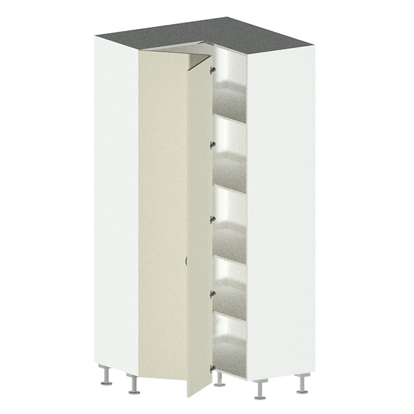 Tall Corner Cabinet Open