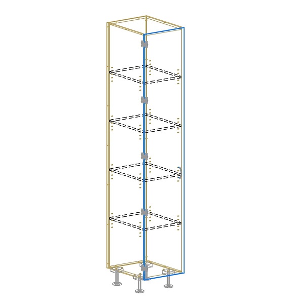 1 Door Tall AutoCad Drawing