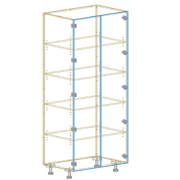 2 Door Tall AutoCad Drawing