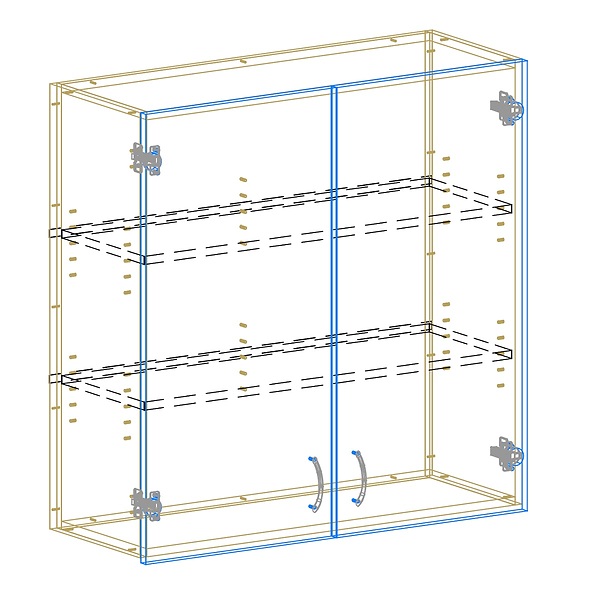 2 Door Upper AutoCad Drawing