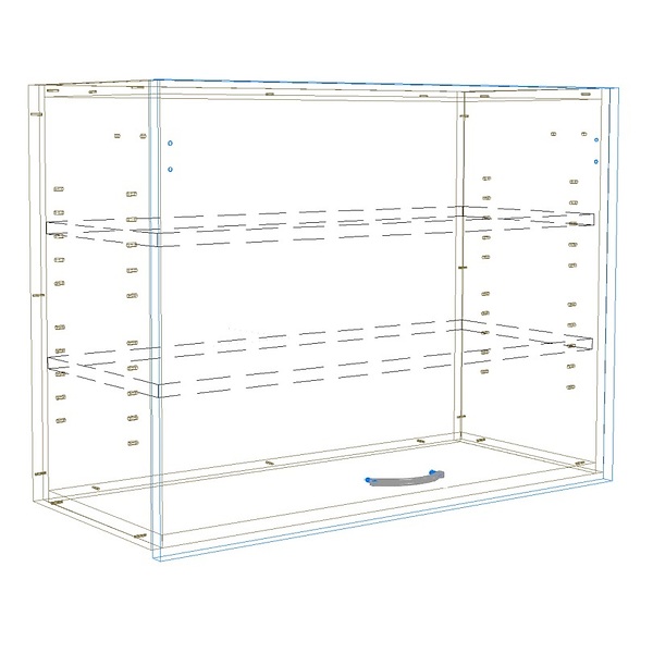 Lift Up Door Cabinet AutoCad Drawing
